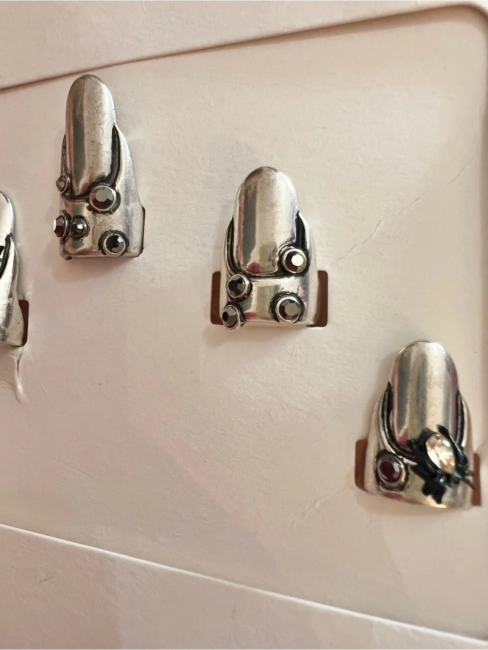 ZARA Set of 5, Metal Spider Nail Rings, Halloween. NWT